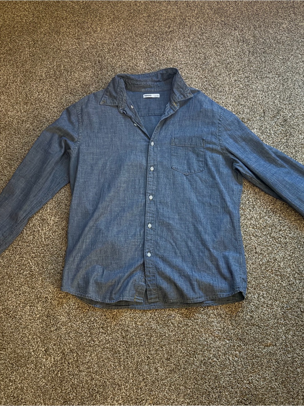 Sonoma Goods for Life Chambray Button-Down Shirt | Men’s Large | 100% Cotton